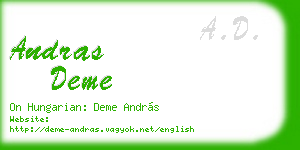 andras deme business card